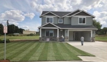 Fresh sod on a front lawn